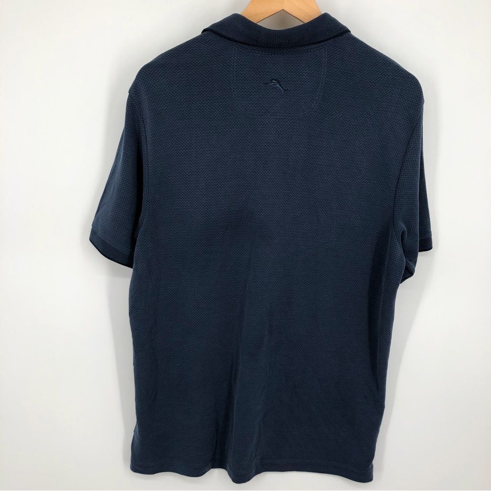 Tommy Bahama Polo Mens Medium Blue Short Sleeve Modal Blend - Picture 8 of 10